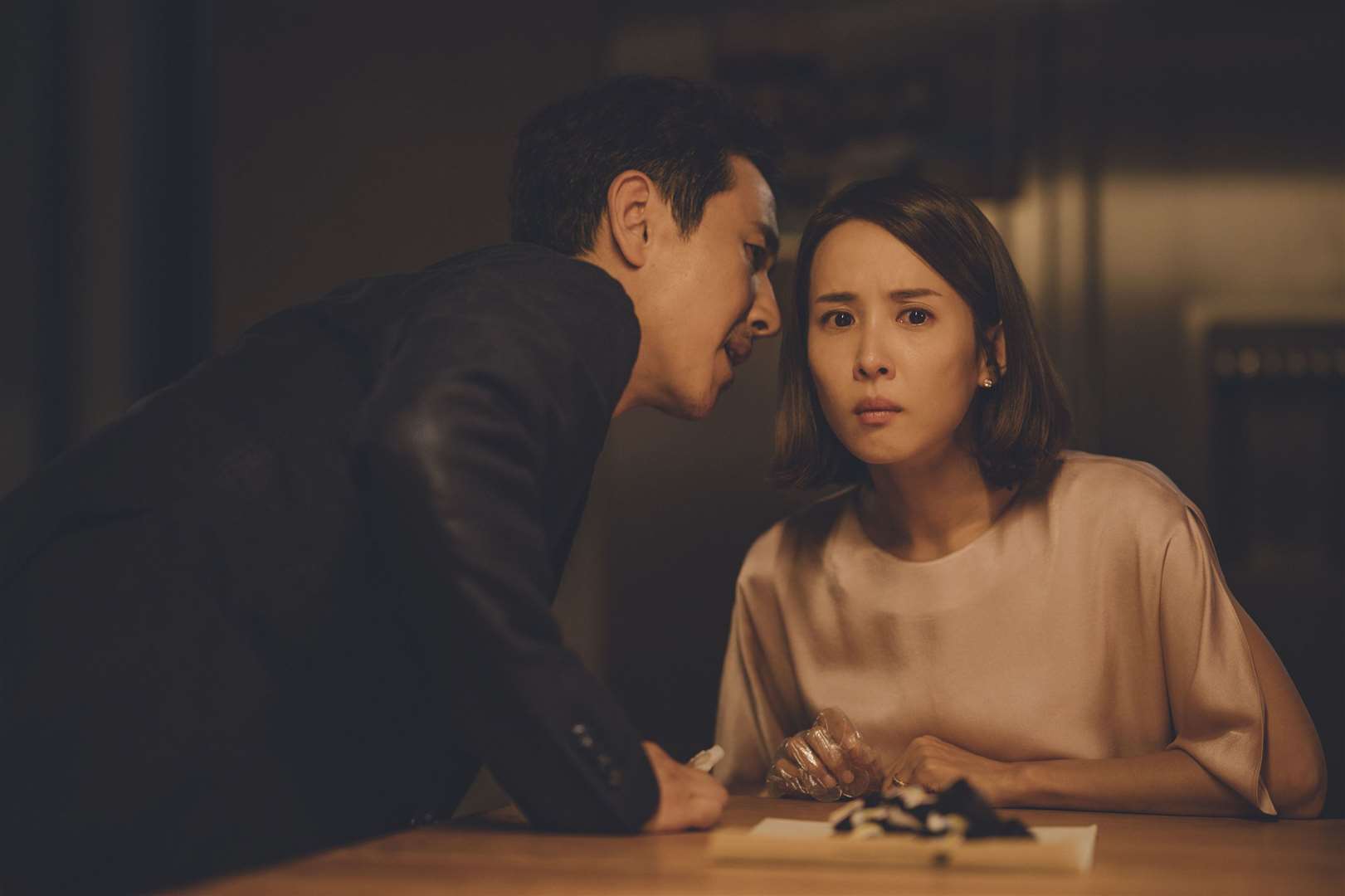 Lee Sun-kyun as Park Dong-ik and Cho Yeo-jeong as Park Yeon-gyo in Parasite icture: Curzon Artificial Eye