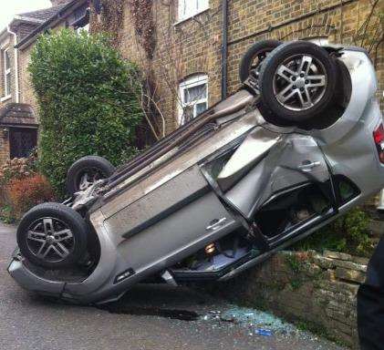 A car crashed outside the girl's home in March 2016