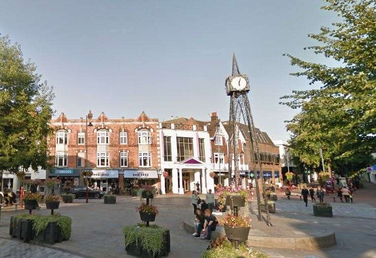 Millennium Clock at Five Ways in Tunbridge Wells