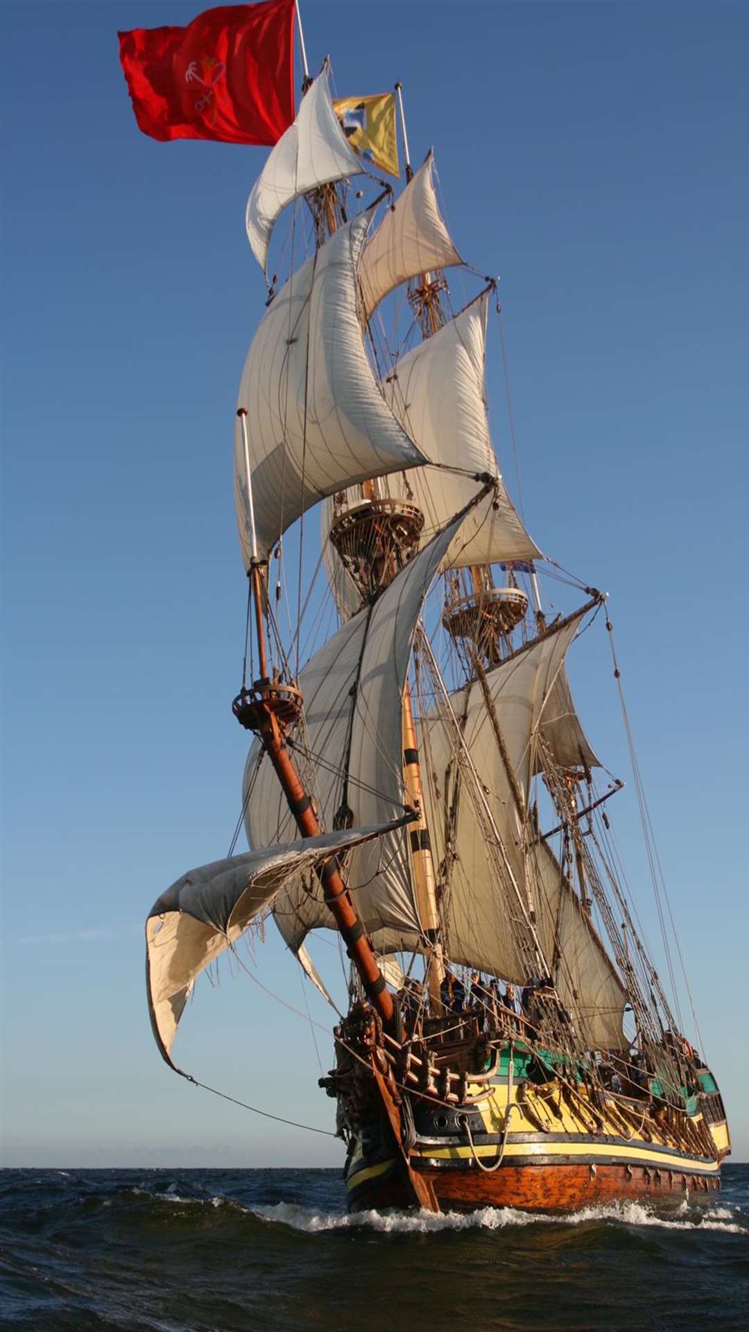 The Shtandart tallship. Picture: Wilf Lower