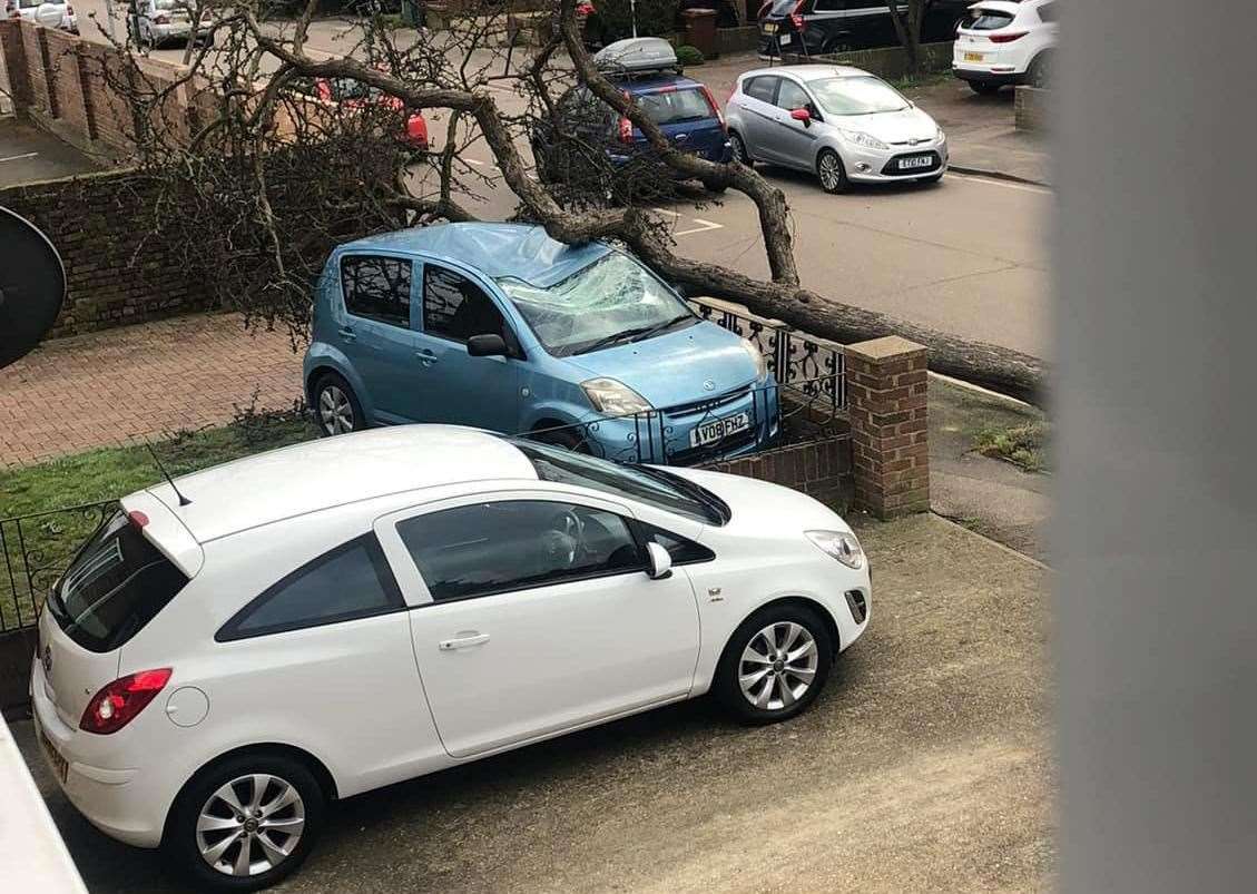 Not a welcome sight for the owner of this car to see in Tufton Road