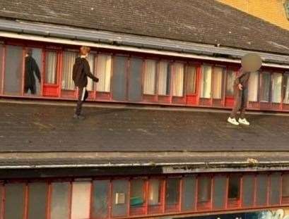 Children damaged the Sheppey Leisure Complex roof in Sheerness. Picture: Swale Community Leisure