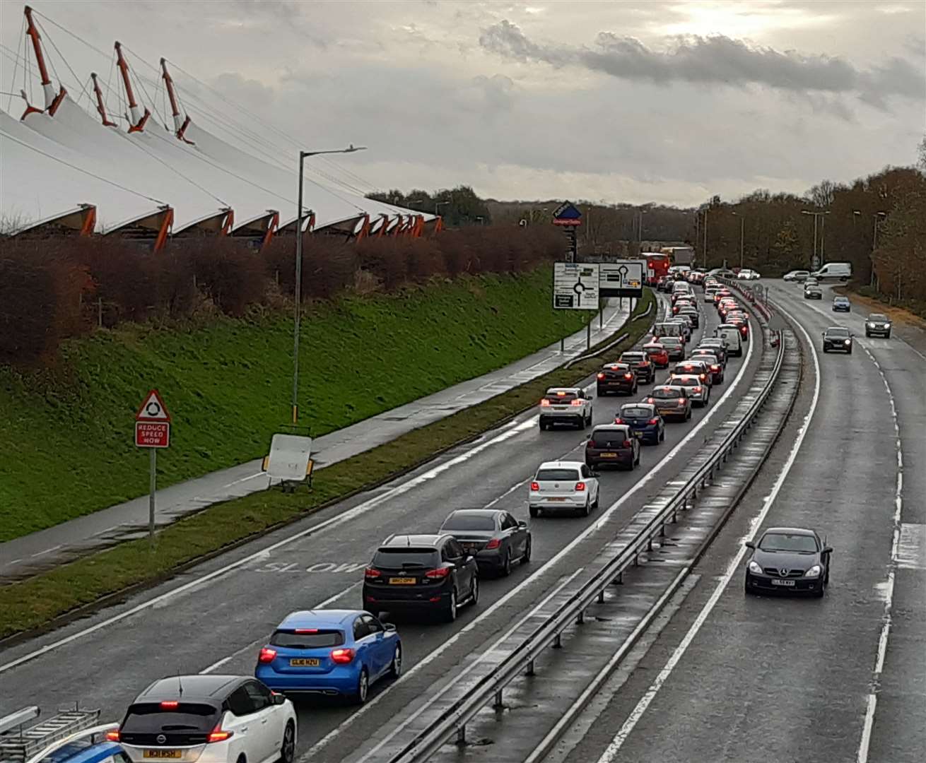 Queues outside the Designer Outlet during Black Friday