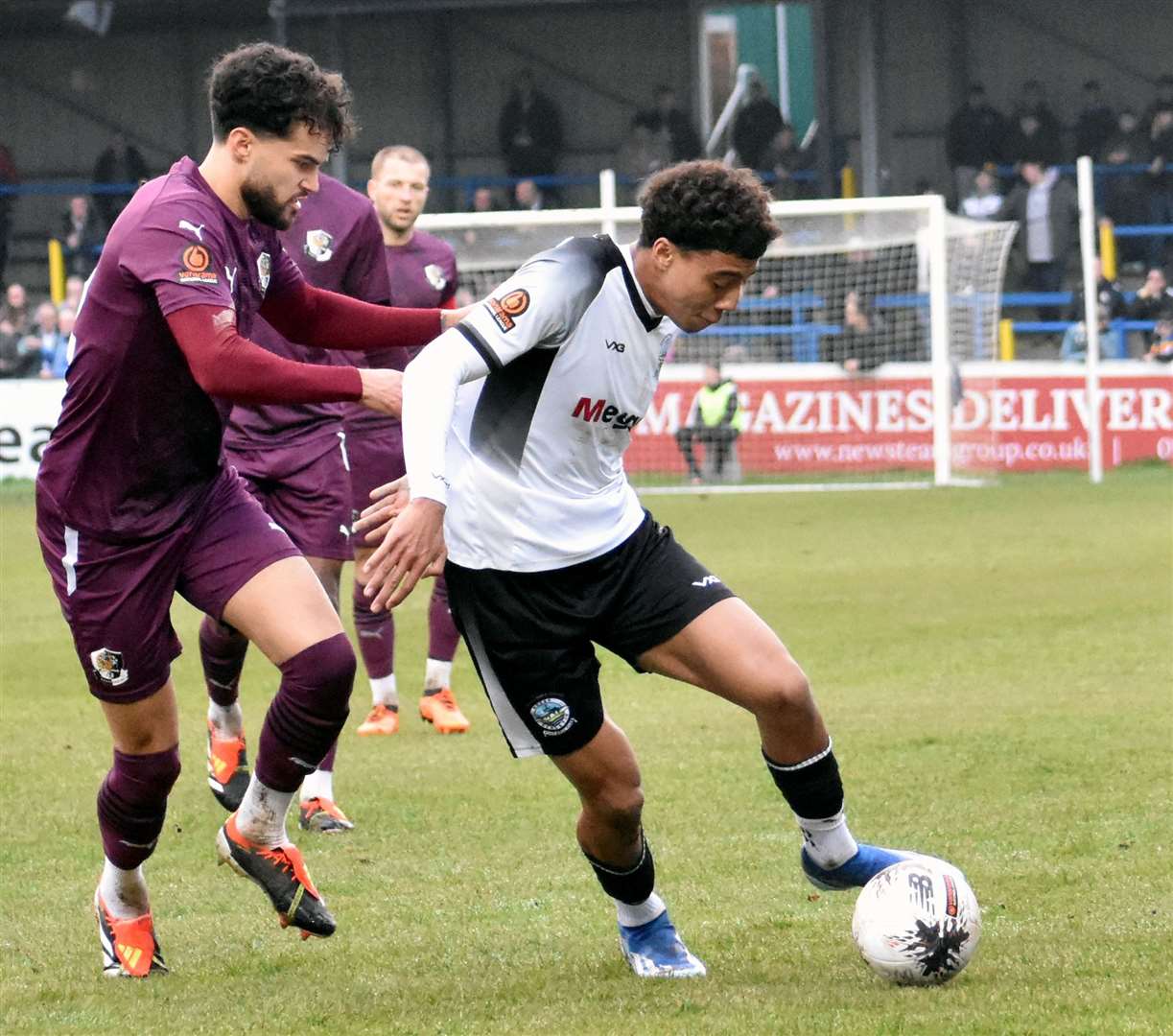 Dover's Luke Baptiste - bagged a hat-trick as they ended pre-season with a 7-1 home weekend win over Lancing. Picture: Randolph Fil