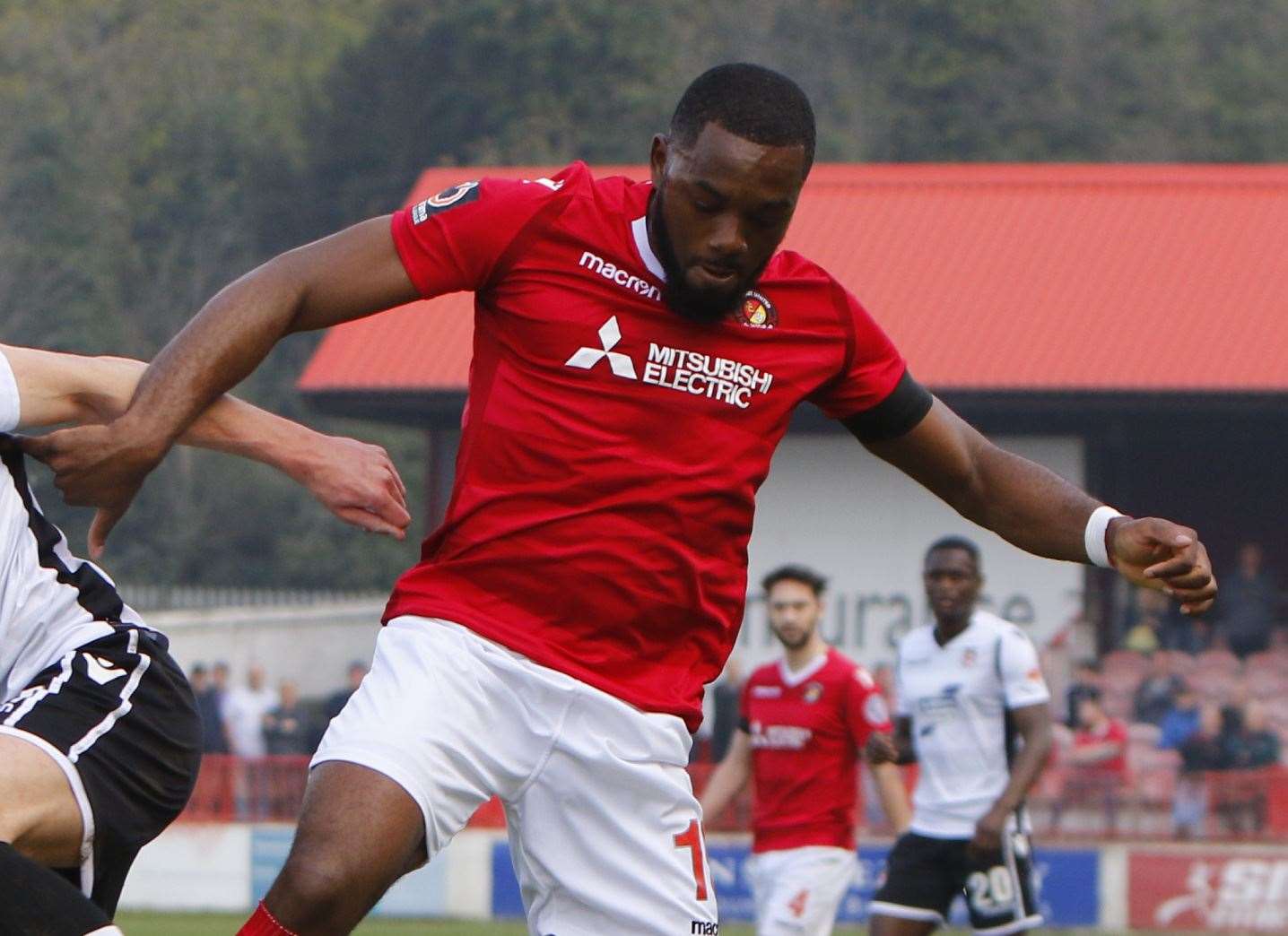 Gozie Ugwu in action for Ebbsfleet against Wrexham Picture: Andy Jones