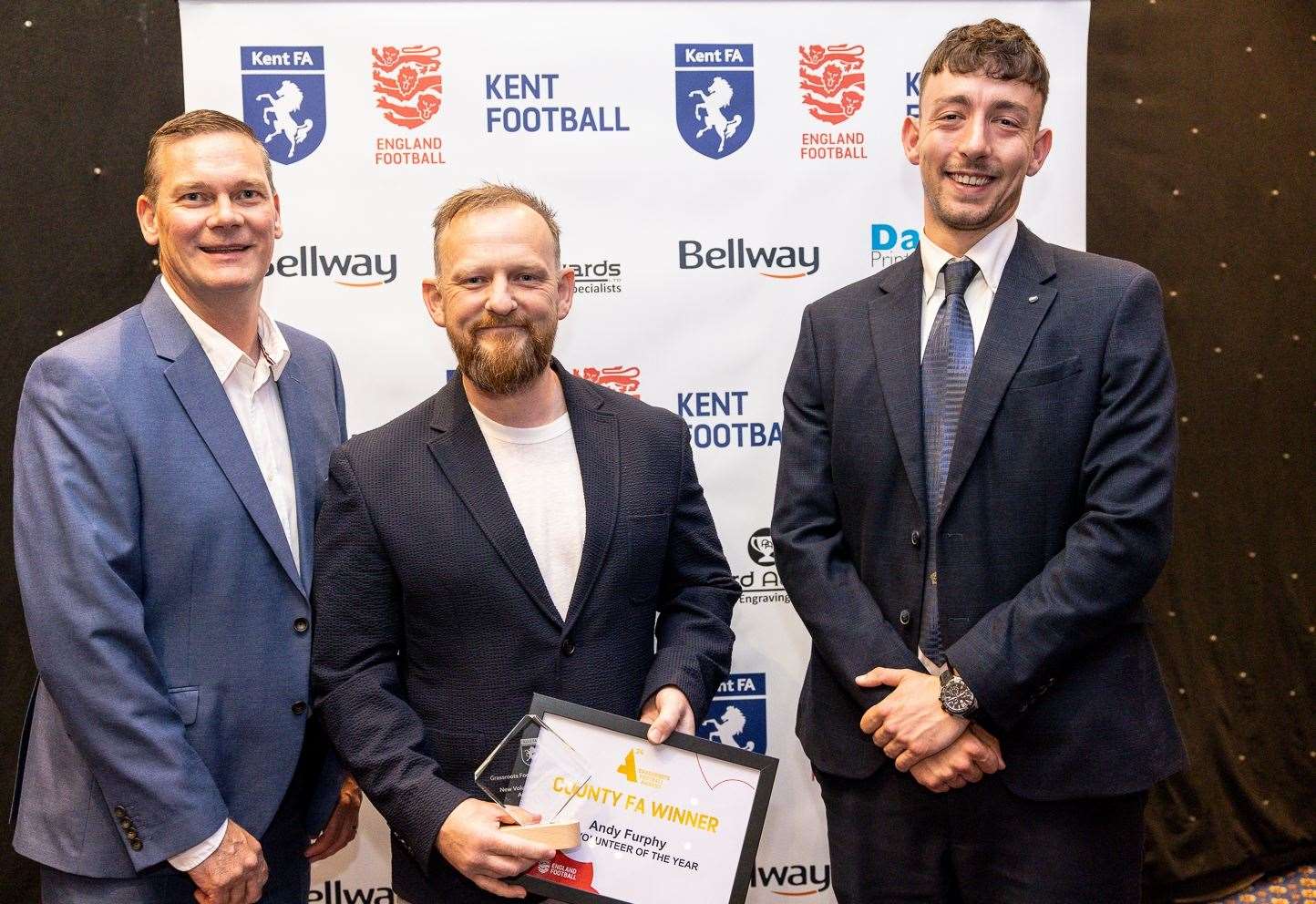 New Volunteer of the Year – Andy Furphy, Biggin Hill JFC. Picture: Kent FA