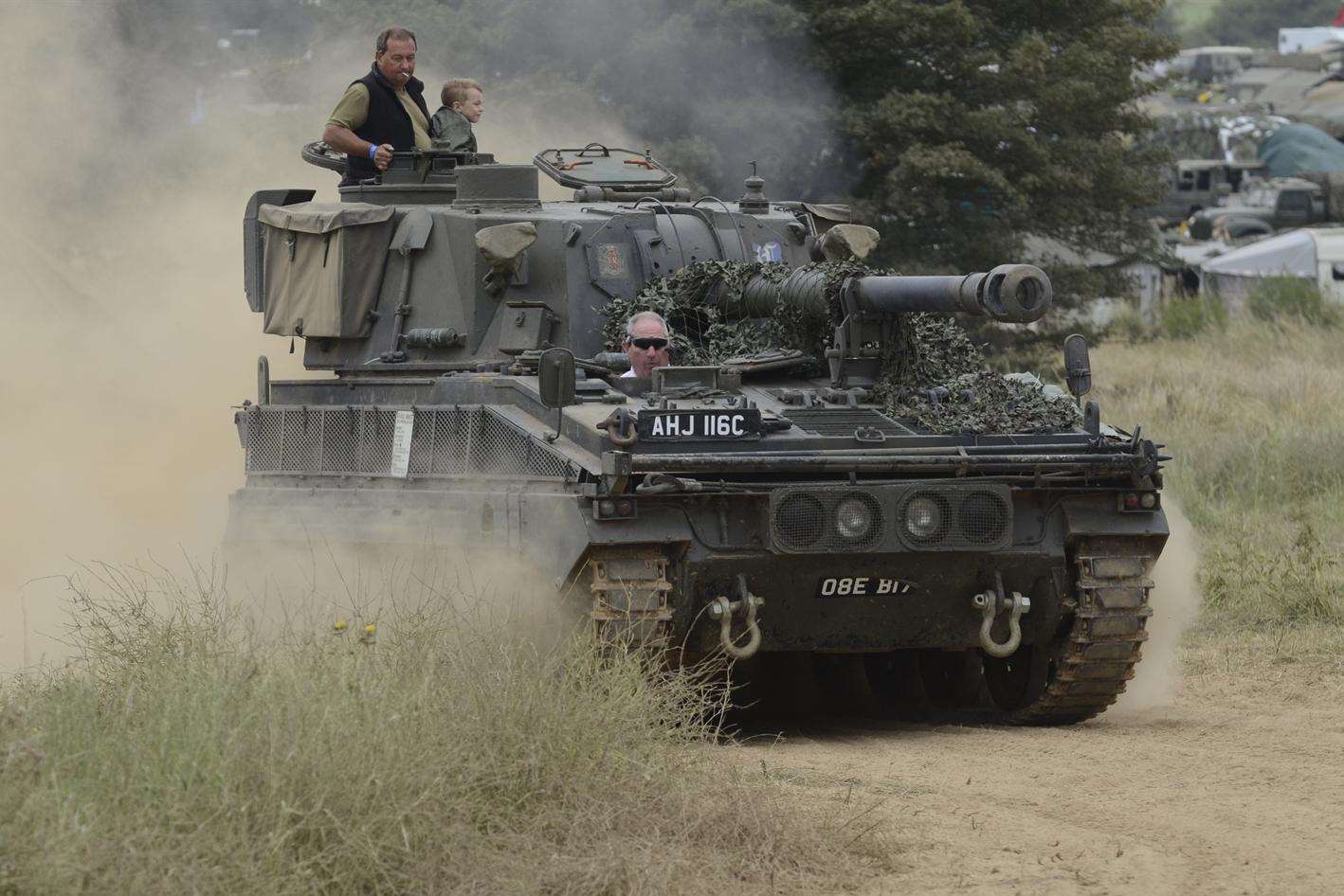 Action at the War and Peace Revival at Folkestone Racecourse last year