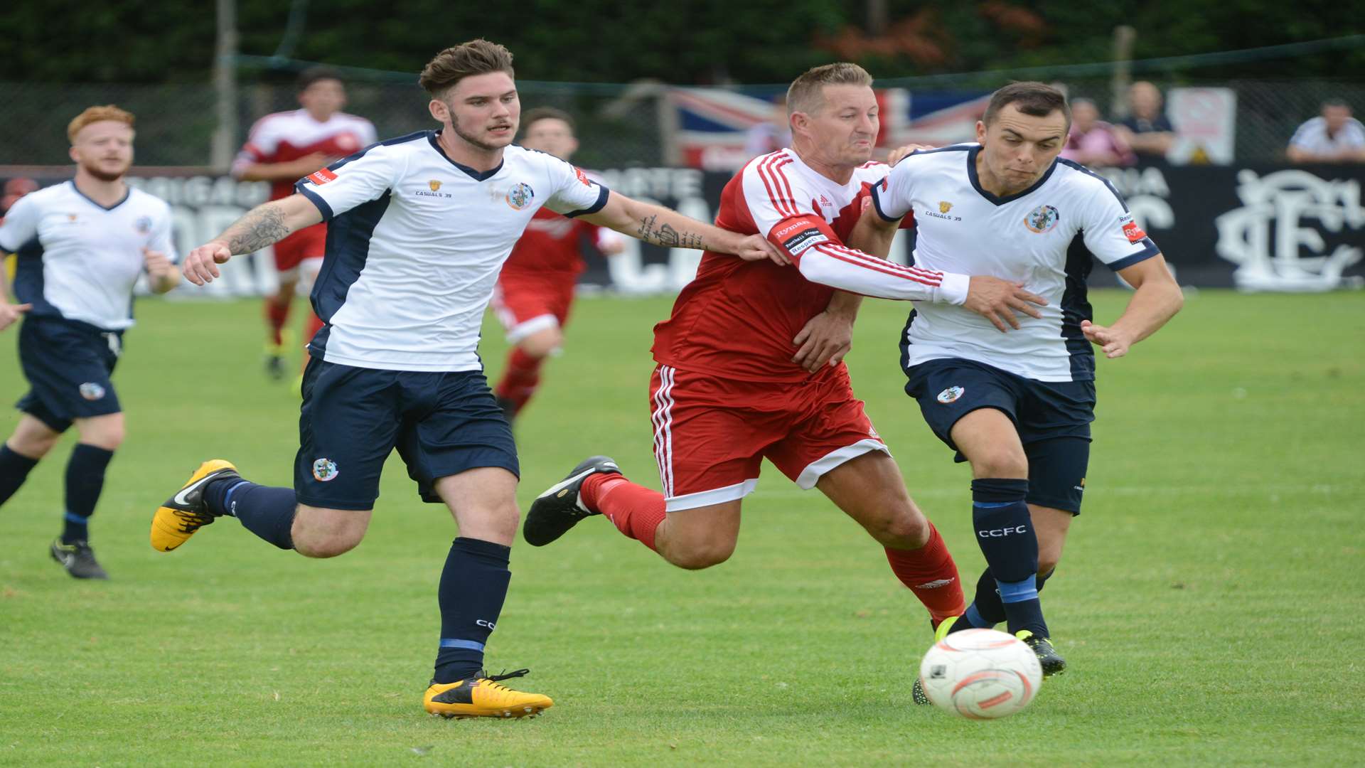 Shaun Welford pictured during his final home game for Hythe Town Picture: Gary Browne