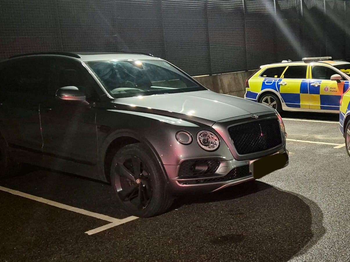 The Bentley was allegedly stolen from a driveway. Picture: Kent Police