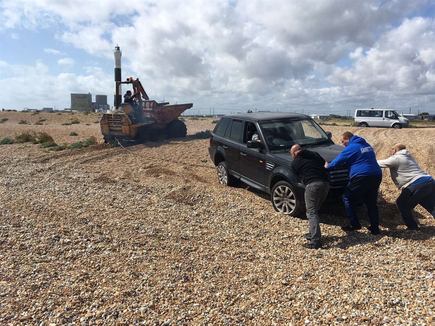 It was towed out by a friendly fisherman