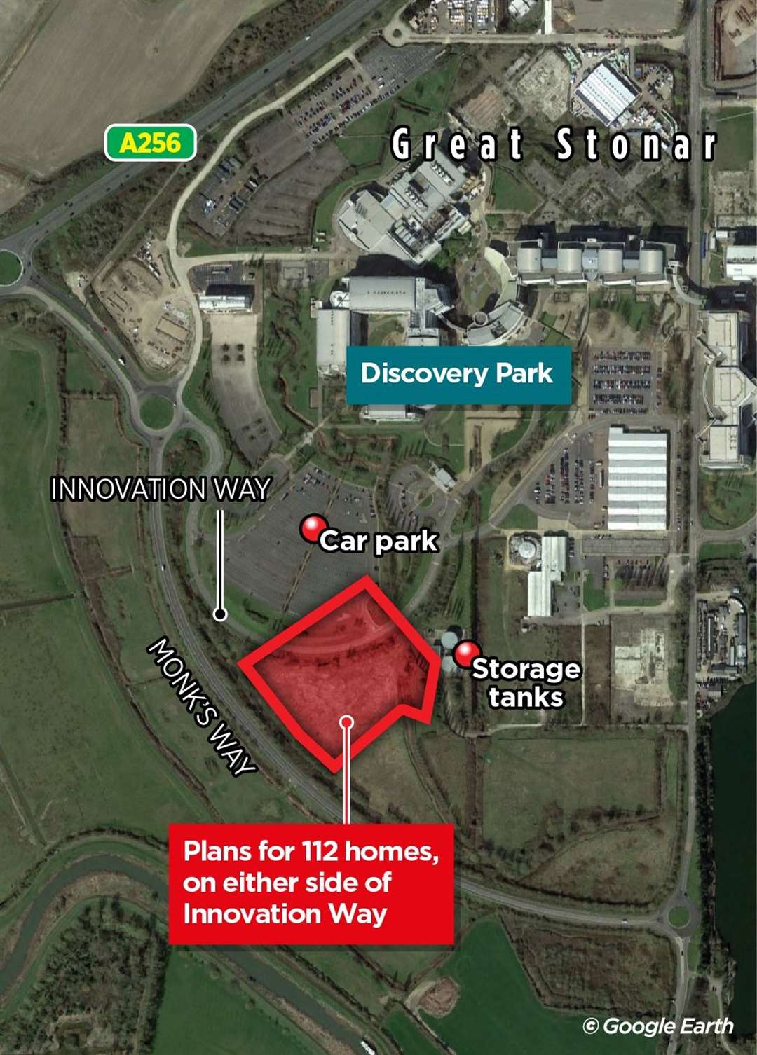 Dover District Council has approved plans for 112 homes at Discovery Park