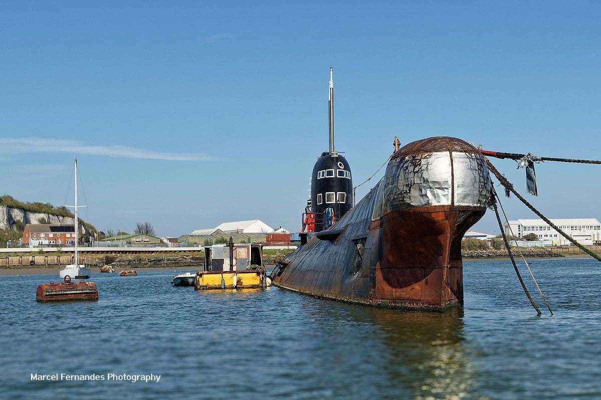 Russian submarine in Strood, called U-475 or Black Widow. Picture: Marcel Fernandes