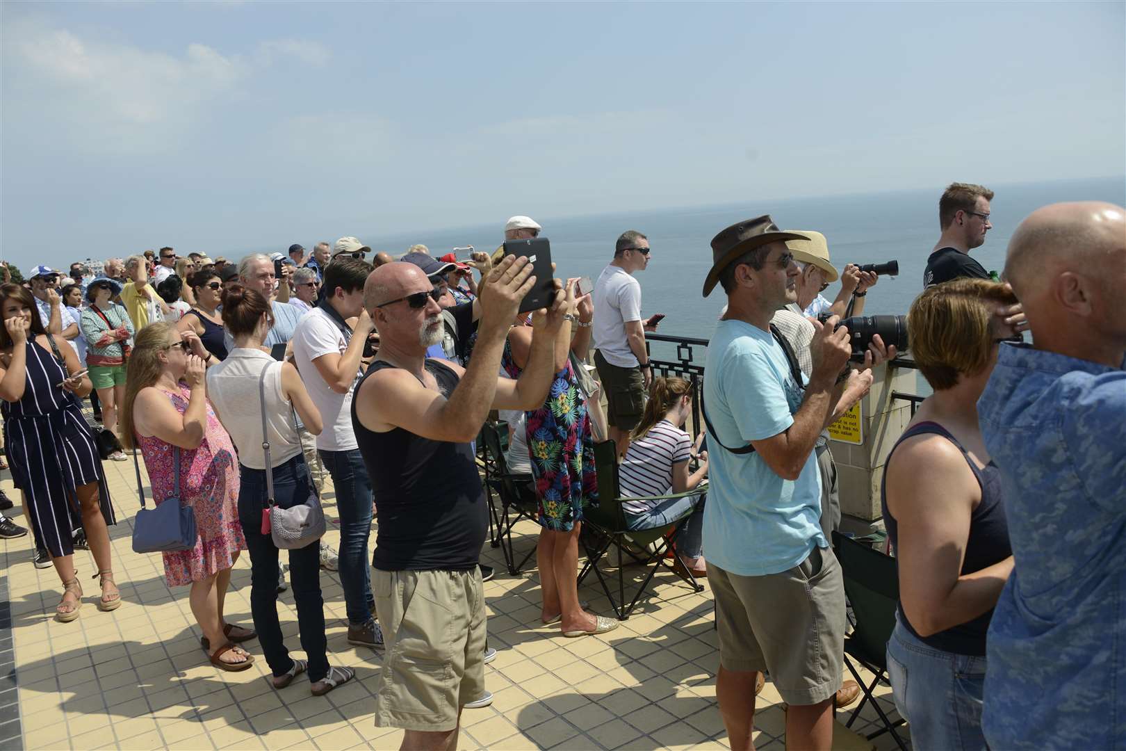 Crowds await the planes. All pictures: Paul Amos.