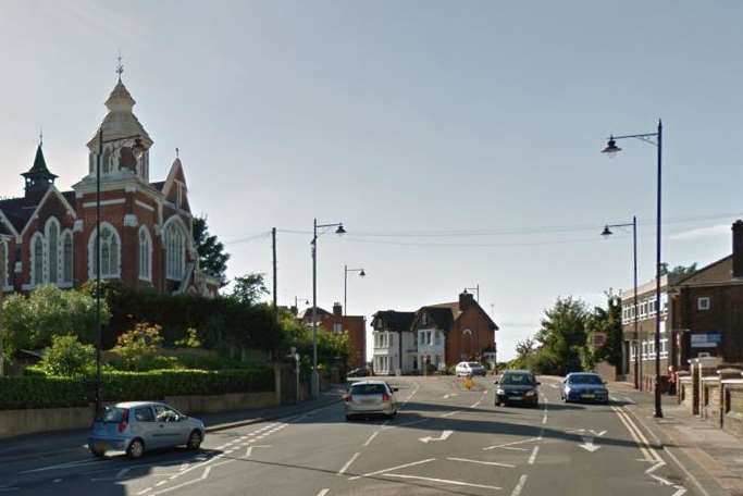 The car was pulled over in New Road, Chatham.