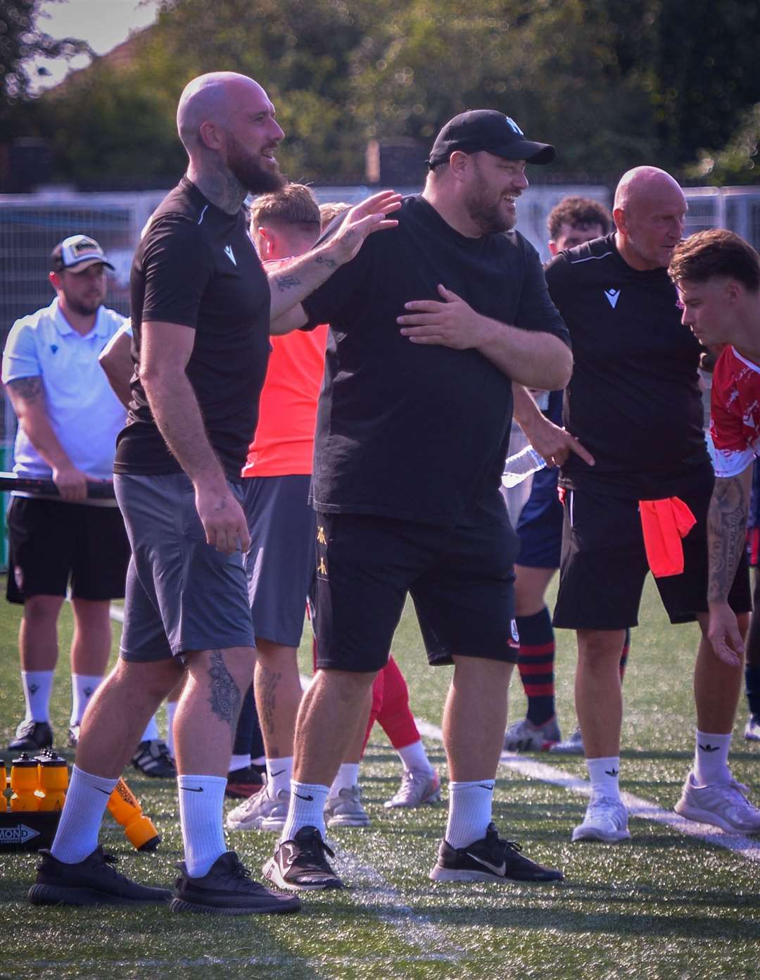 Ramsgate boss Ben Smith with assistant manager Joe Ellul. Picture: Stuart Watson