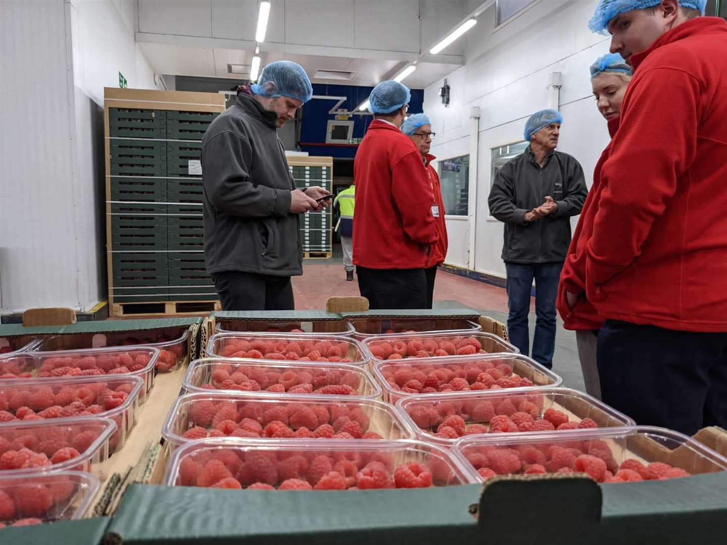 The visitors were given a tour of the farm's facilities