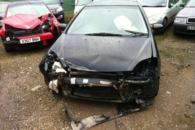 Sam Maybourn's Honda Civic has been written off