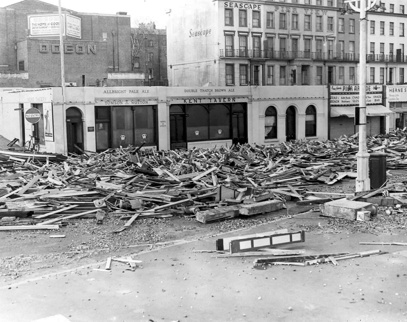 The devastation left on Herne Bay Seafront by the flood