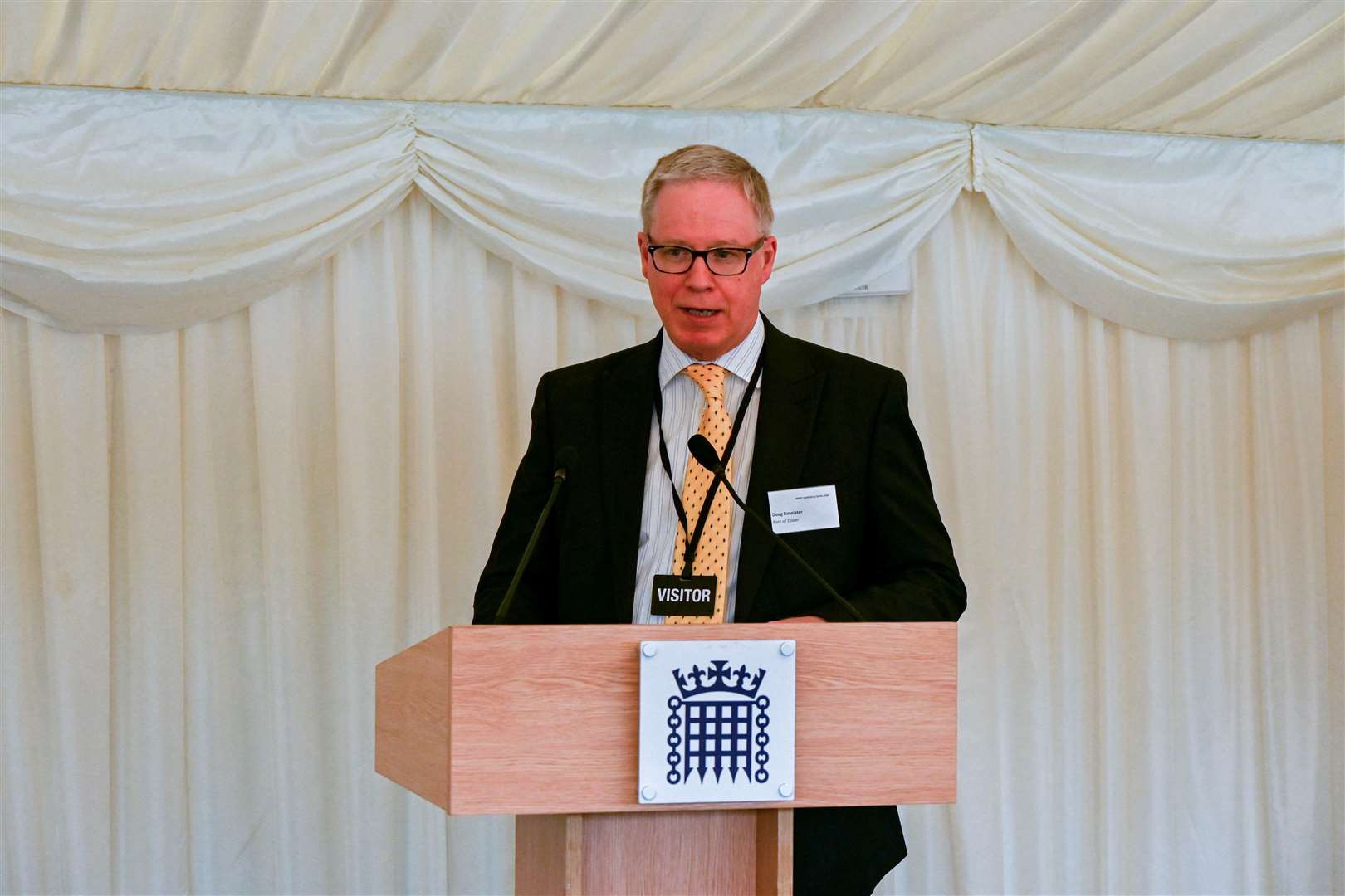 Port of Dover CEO Doug Bannister addresses the Visit Kent event at Westminster. Picture: Visit Kent