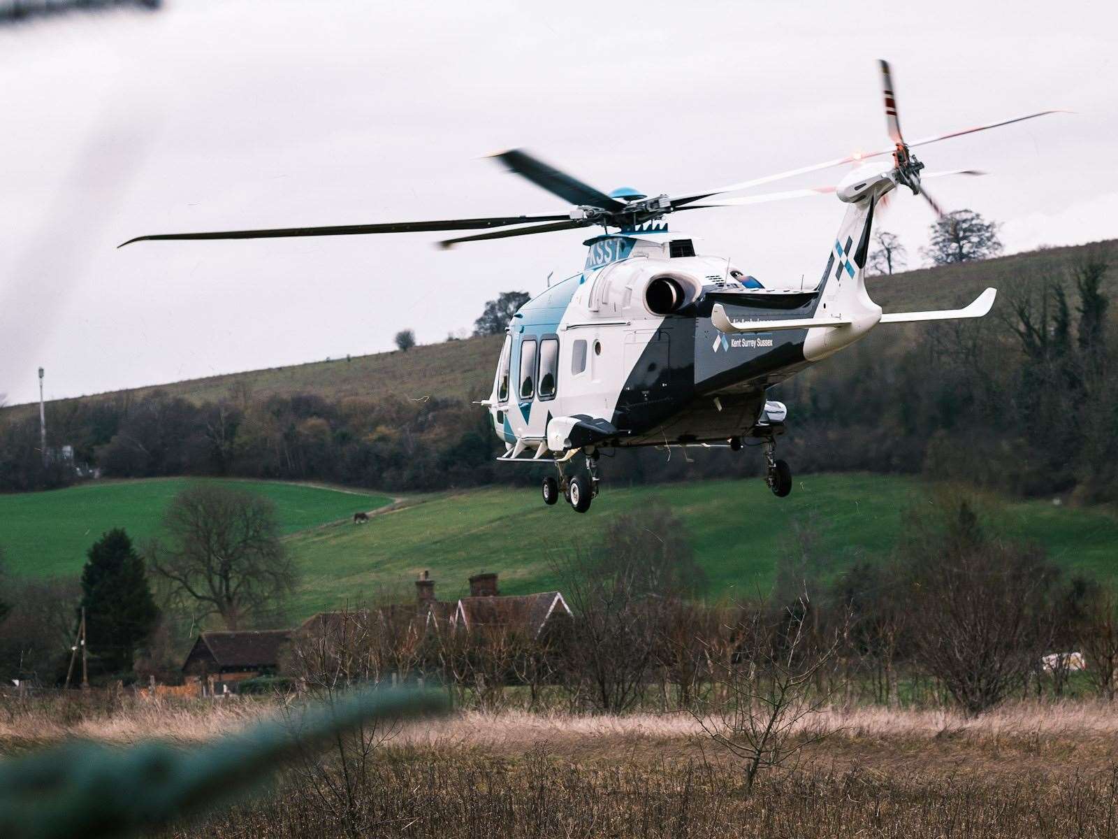 Paramedics were called to Cuxton where the air ambulance also landed to help treat a patient. Picture: Yousef Al Nasser