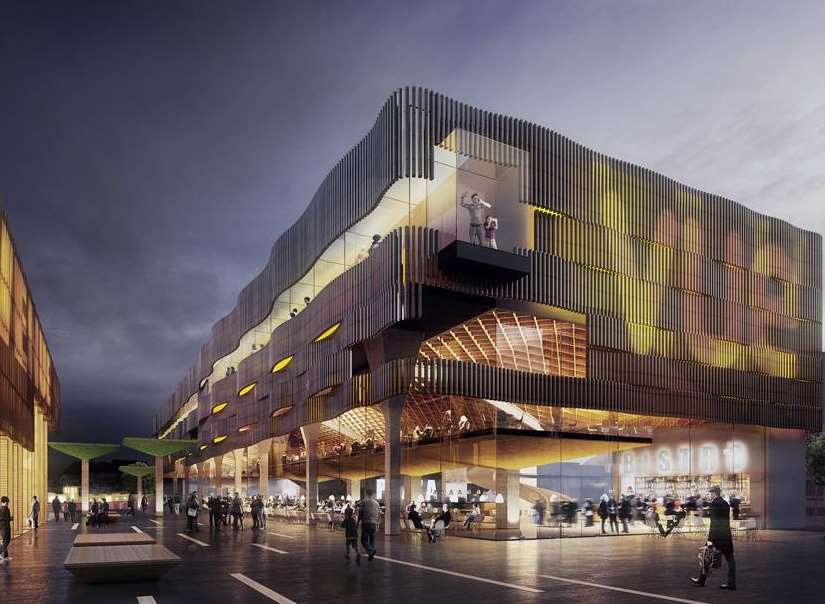 An artist's impression of the proposed multi-screen cinema and entertainment venue in Sittingbourne