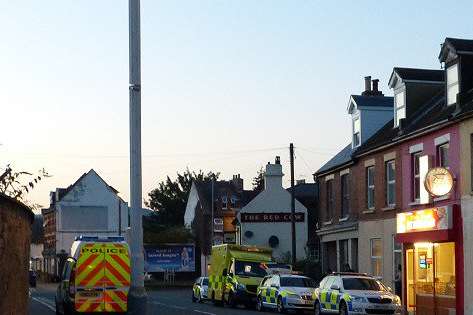 Police have been called to Foord Road in Folkestone. Picture: @Kent_999s