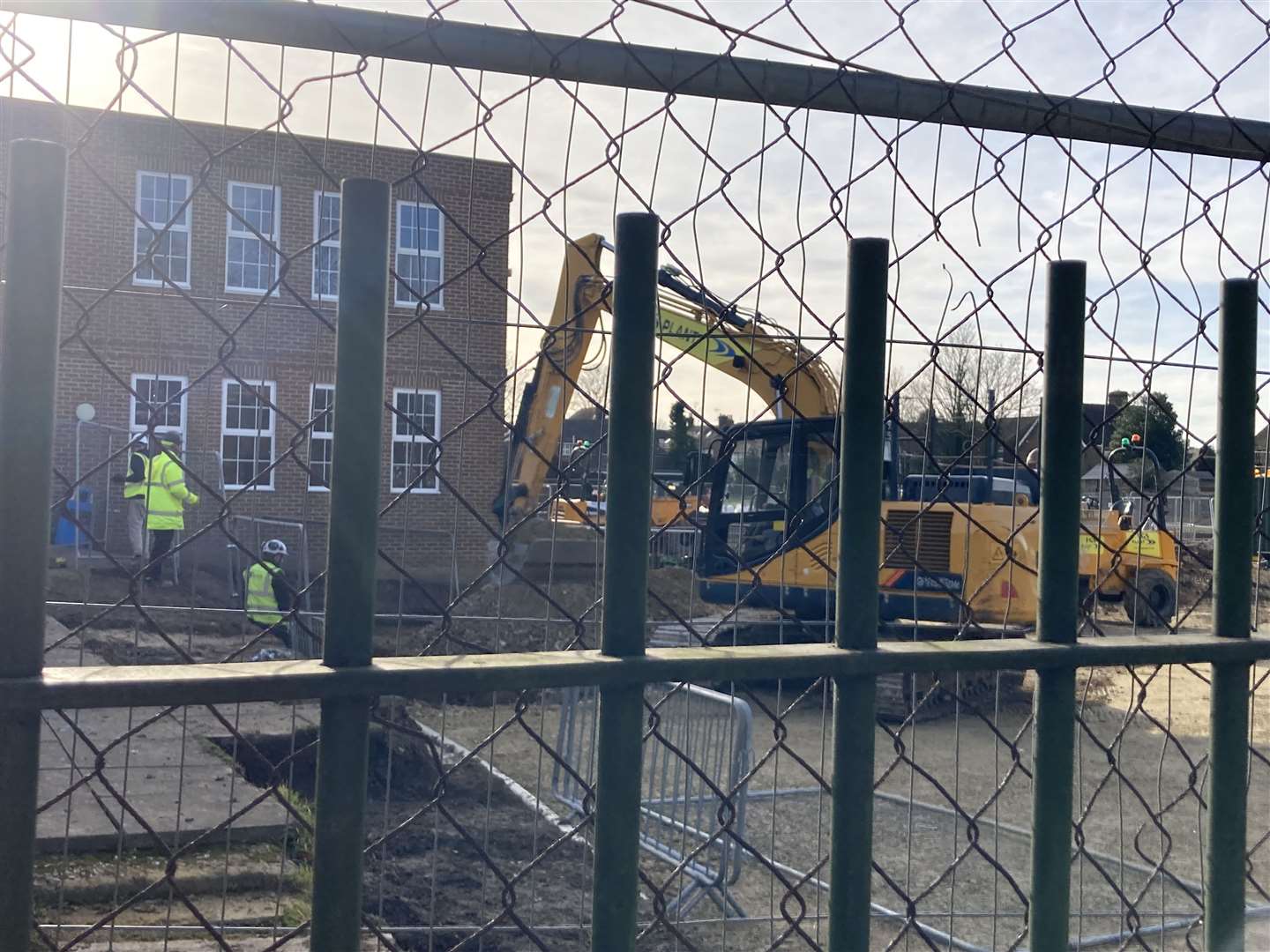 Diggers from construction company Kier have begun work on new classrooms at Borden Grammar School for Boys in Sittingbourne. It is expected to take at least a year