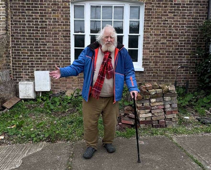 Timothy Carpenter worries his 19th-century house in Herne Bay could end up a pile of rubble. Picture: Timothy Carpenter