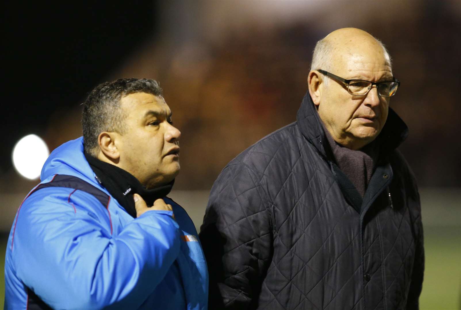 Maidstone head coach Hakan Hayrettin with boss John Still Picture: Andy Jones