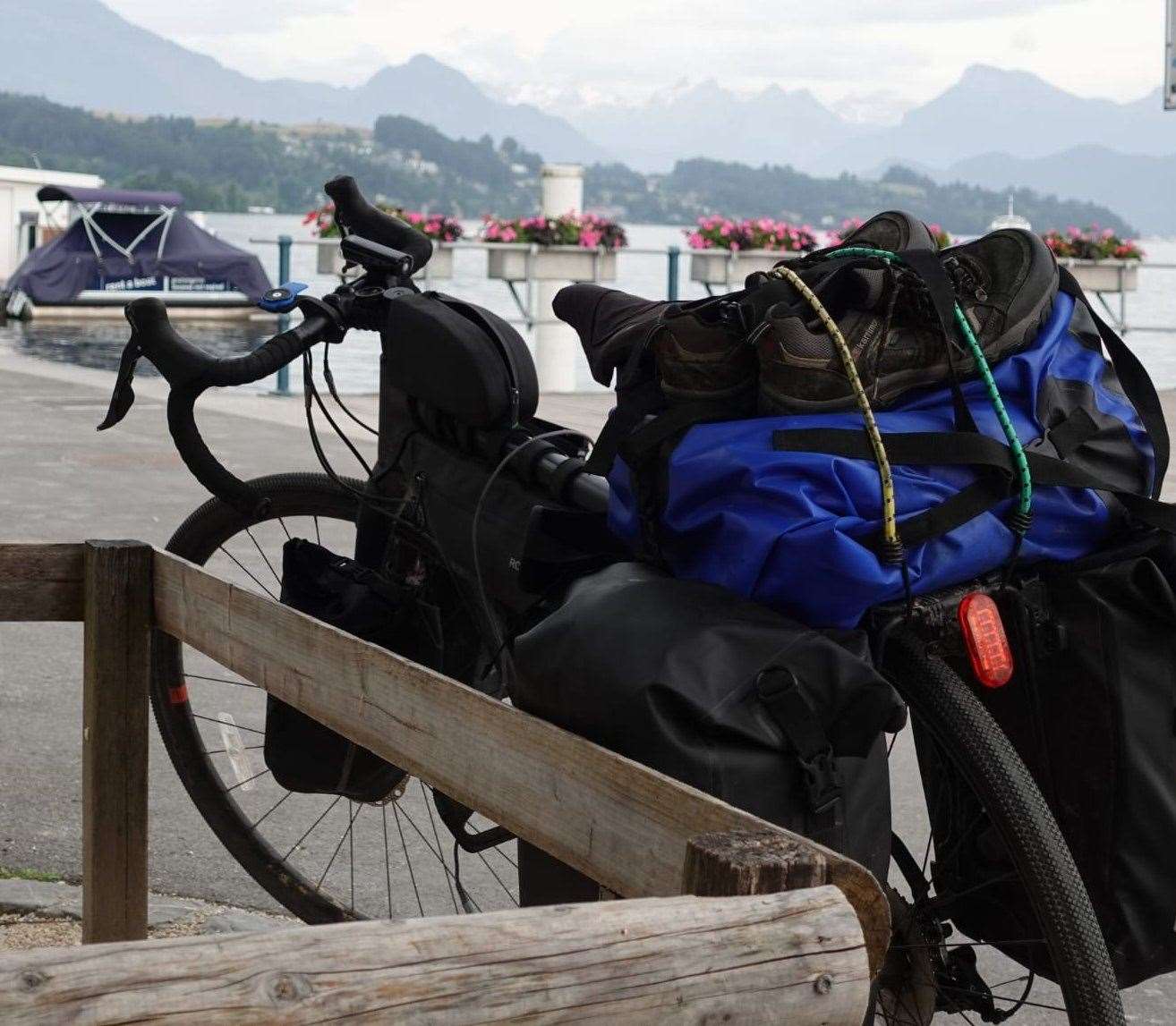 The former IT worker has been camping and sleeping in underpasses along the way. Picture: SWNS