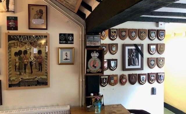 A large area of the bar has been dedicated to some wonderful military memorabilia