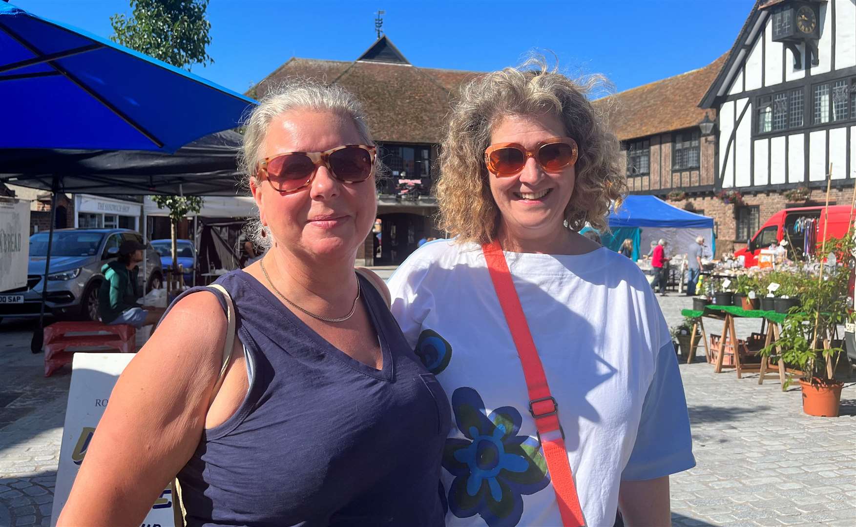 Lorraine Smith (left) and Victoria Cleary-Ford said changes to Guildhall Square in Sandwich were a waste of money