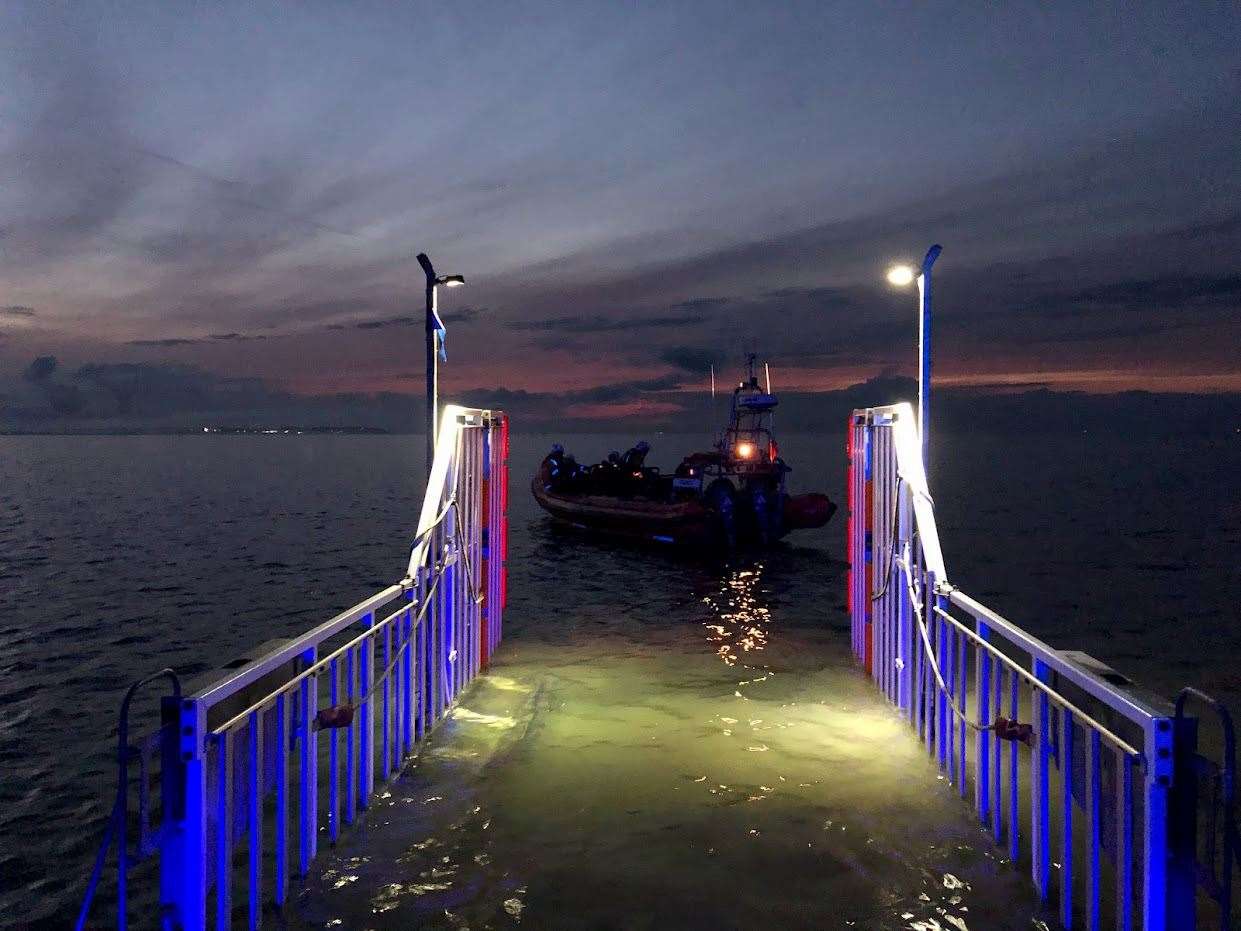 Whitstable RNLI was involved in a search for three "possibly intoxicated" men who'd entered the water in Leysdown. Picture: Whitstable RNLI