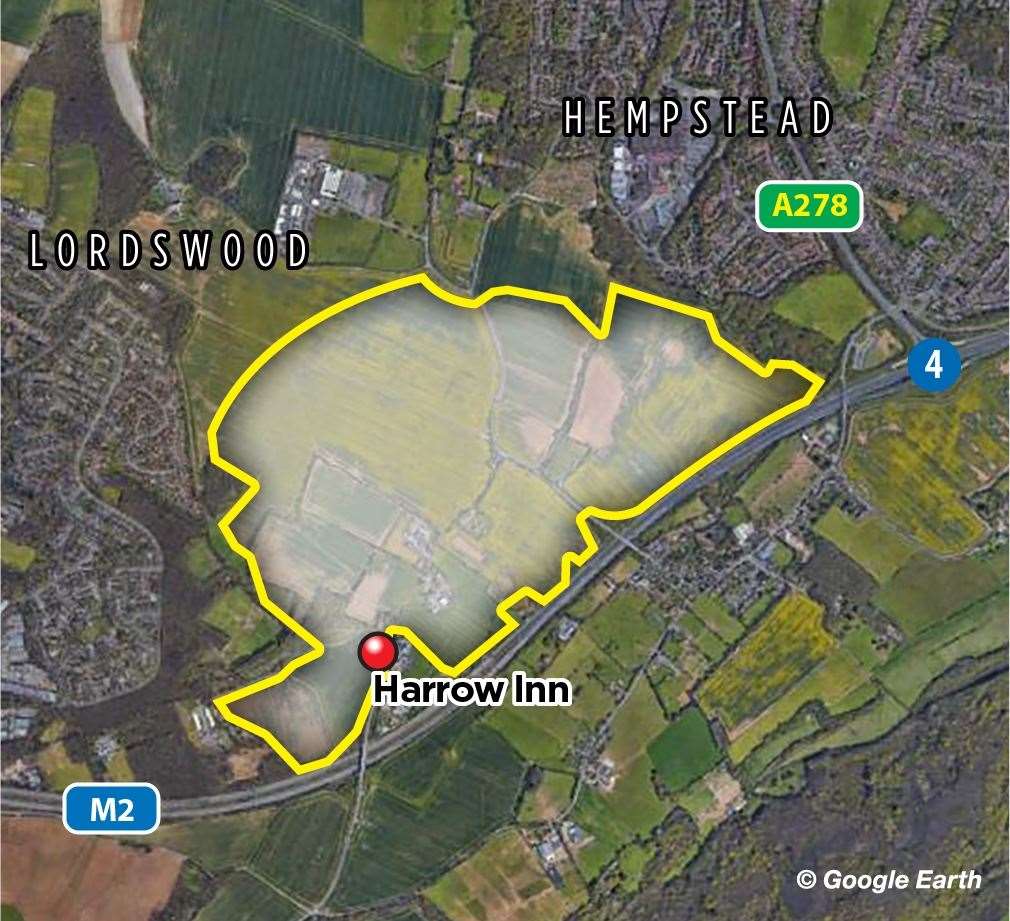 The scale of the proposed Lidsing Garden Villlage