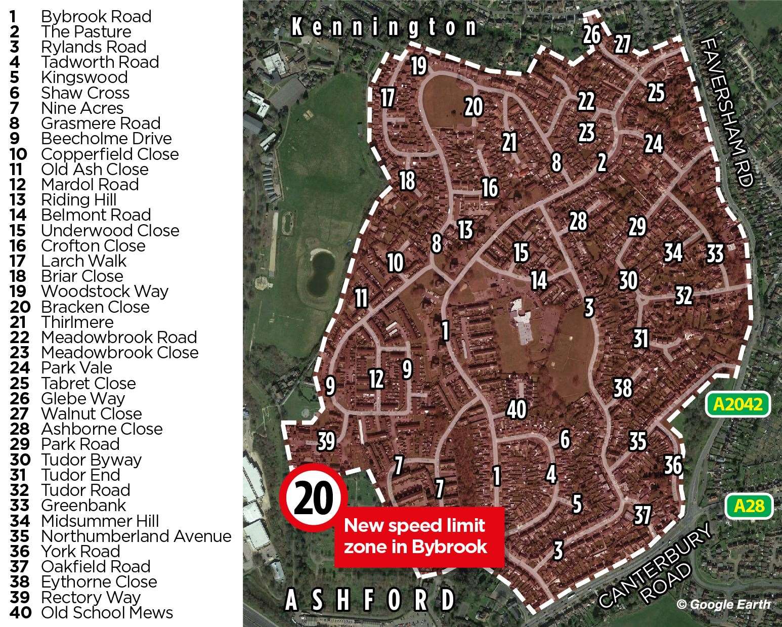 Speed limits are to be lowered across these 40 roads