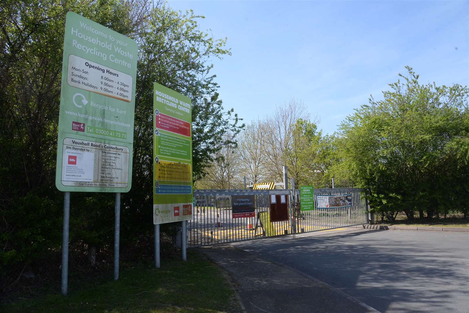 The Canterbury Household Waste and Recycling Centre in Vauxhall Road. Picture: Chris Davey