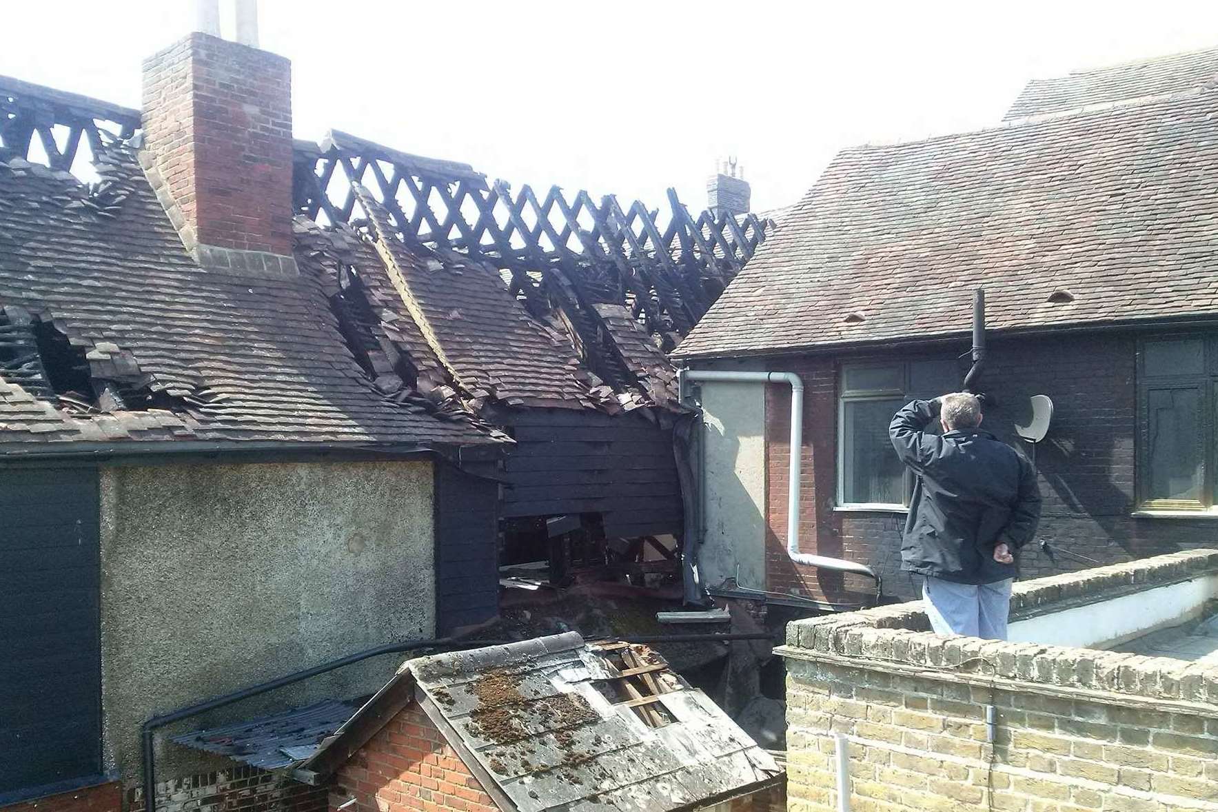 The aftermath of the huge fire in Preston Street.