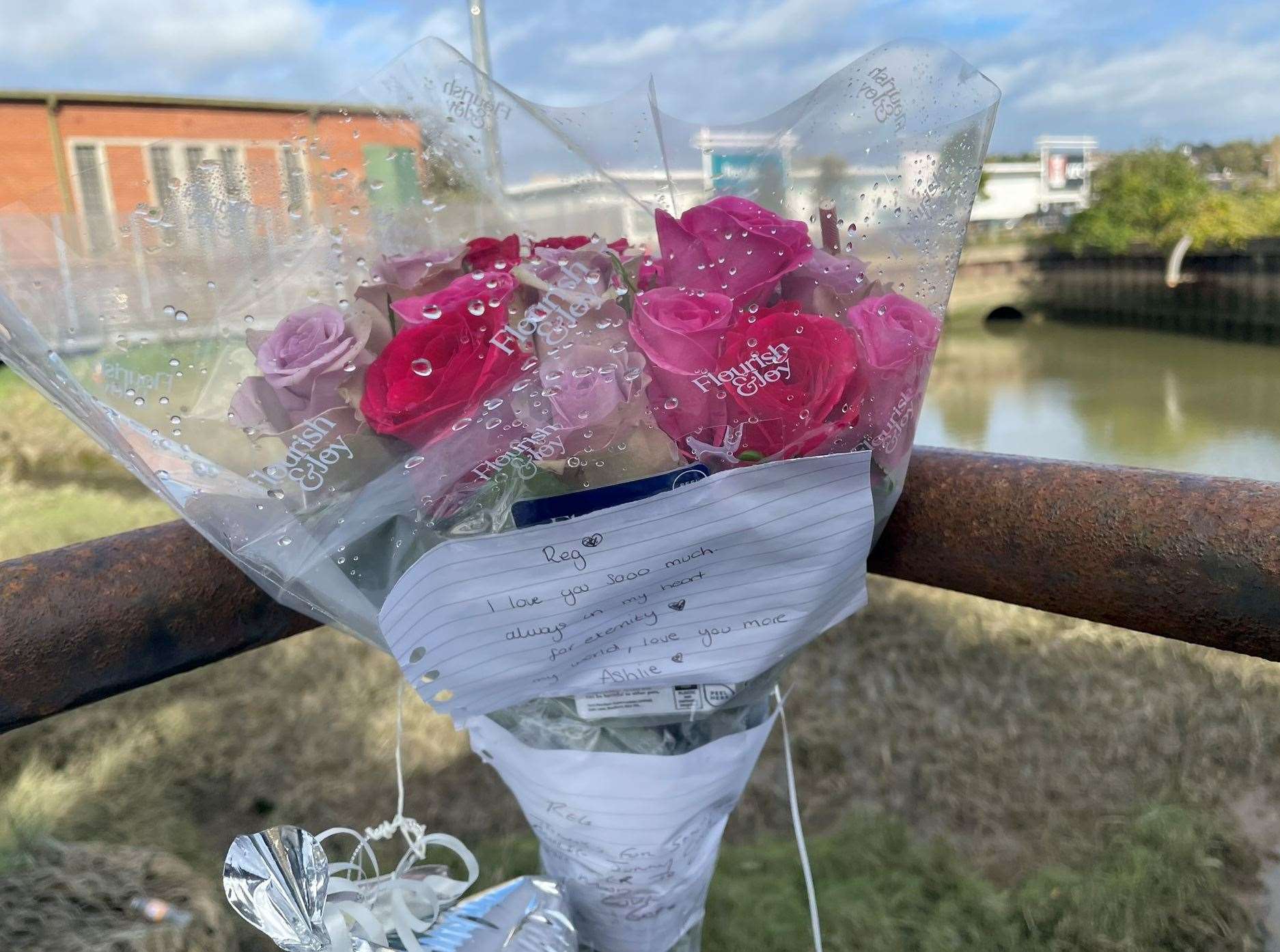 Tributes have been left for Regan Phillips near Morrisons in Strood. Picture: Joe Crossley