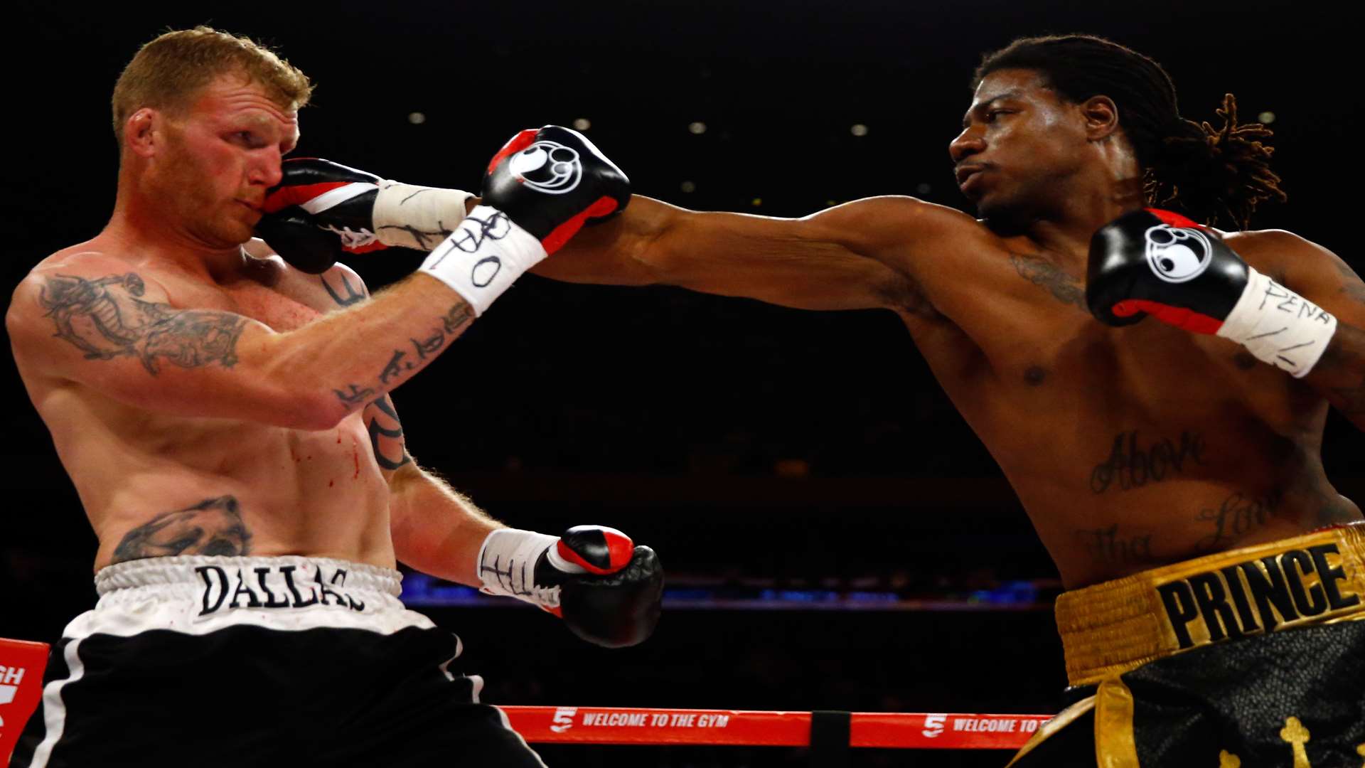 Charles Martin connects with Tom Dallas during their fight at Madison Square Garden Picture: Al Bello/Bongarts/Getty Images