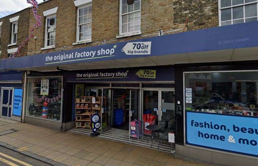 The Original Factory Shop in Deal High Street is set to shut. Picture: Google