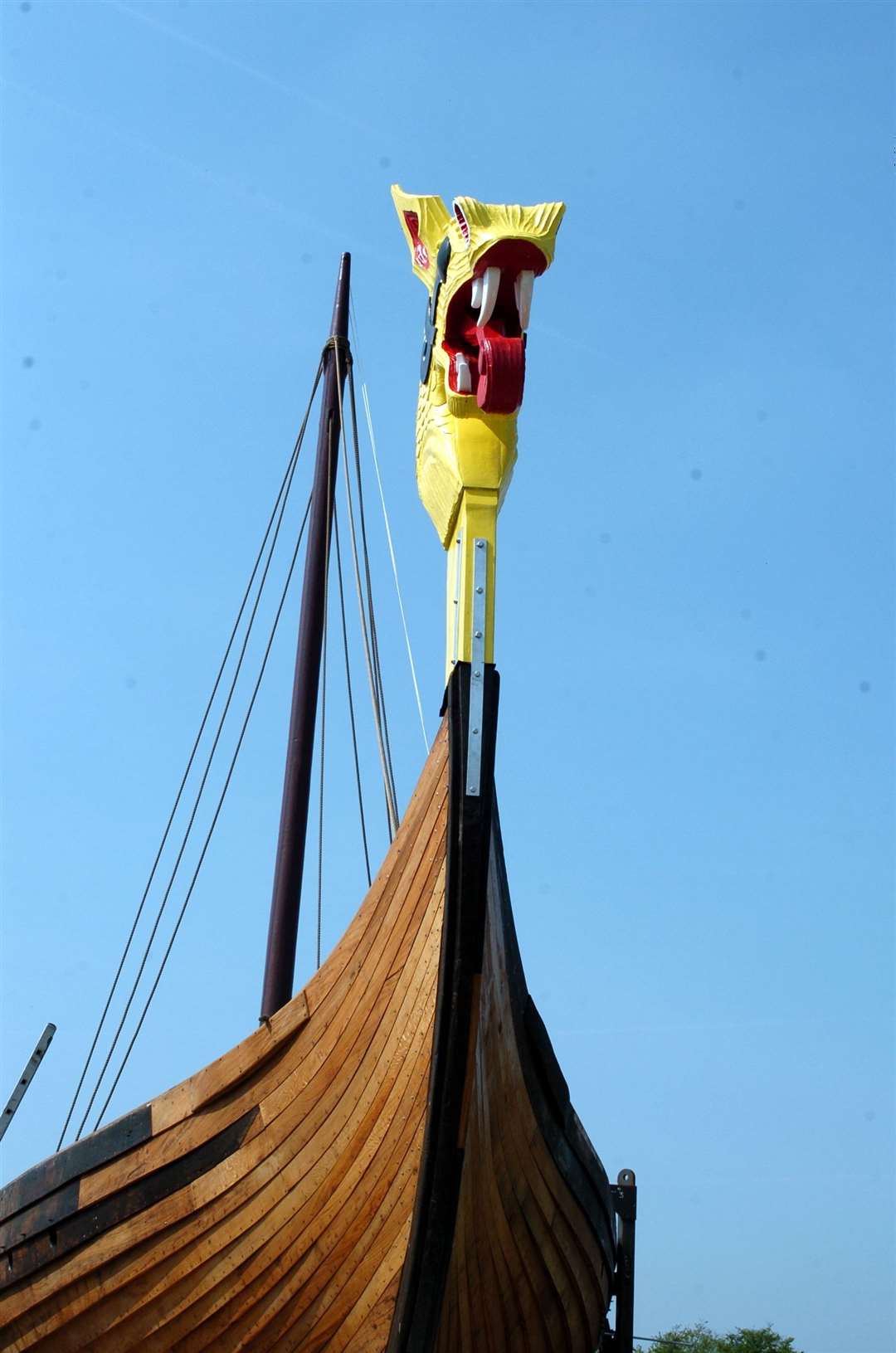 The Hugin ship at Pegwell Bay which was gifted to Thanet by the Danish government after the commemorations in 1949