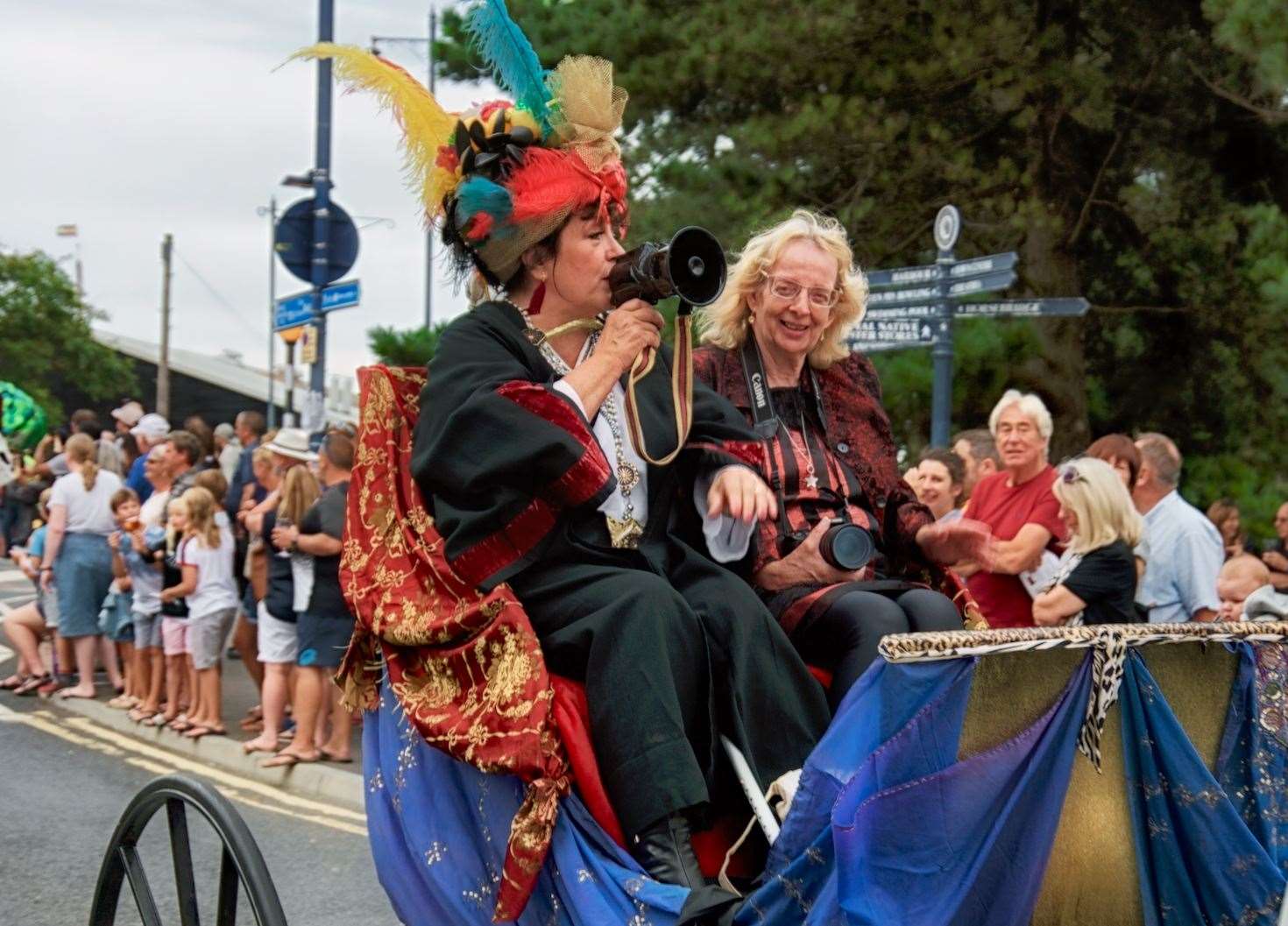 Tributes have been paid to Jane Bowell (right), former secretary of Whitstable Carnival Association, who has died aged 74