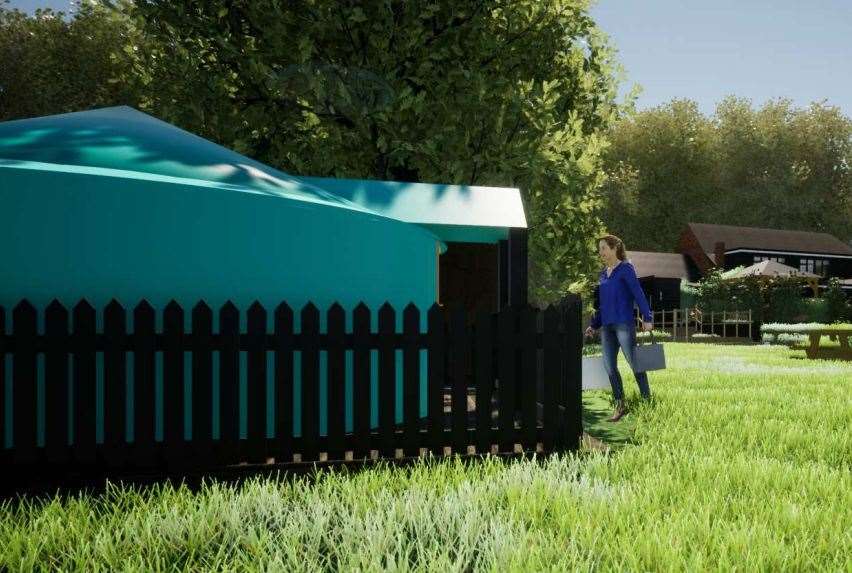 A computer-generated image of the yurt at The Lantern Inn. Picture: BIM Architectural Services