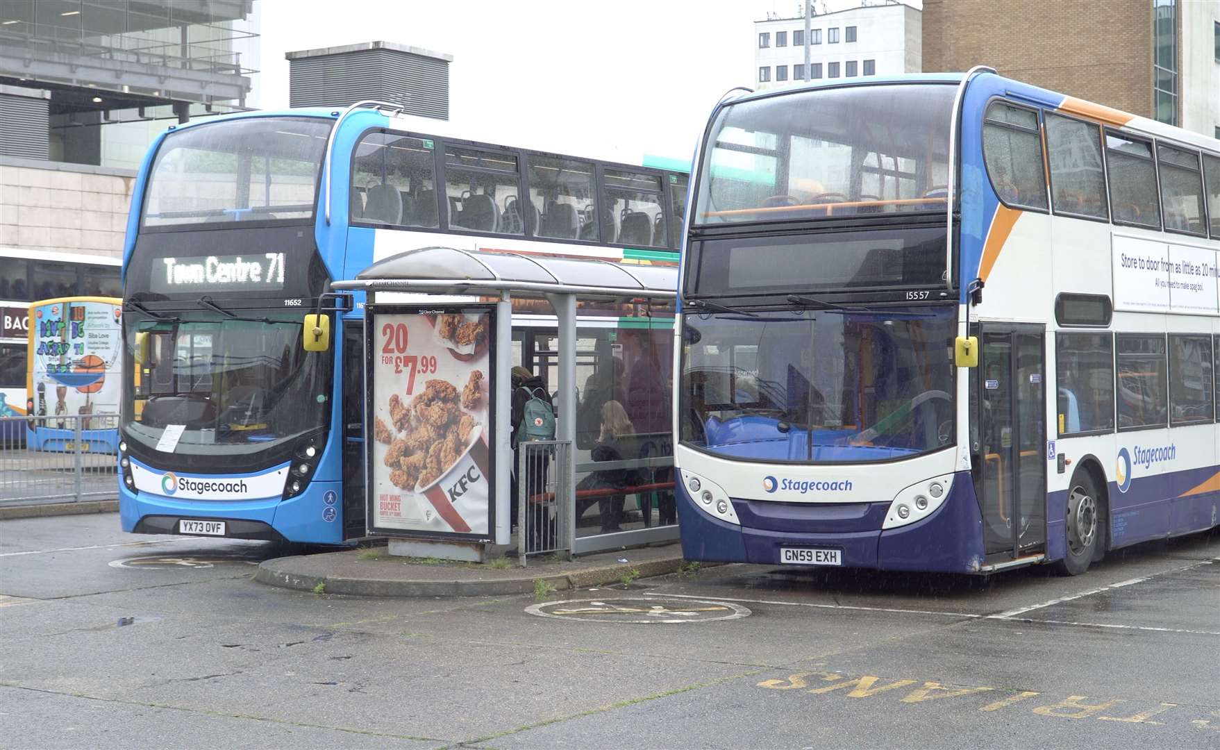 Stagecoach says passenger numbers on its buses in the Folkestone area remain lower than before the start of the coronavirus pandemic