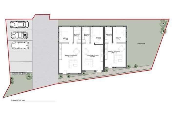 Three one-bedroom bungalows have been built on the plot last used by a Scout group. Picture: Swanscombe Almshouse Charity