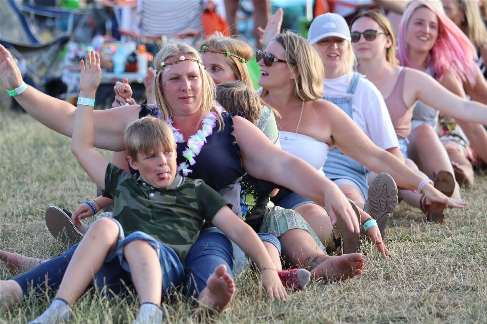 Oops Upside Your Head got the crowd sitting down at Iwade Rock