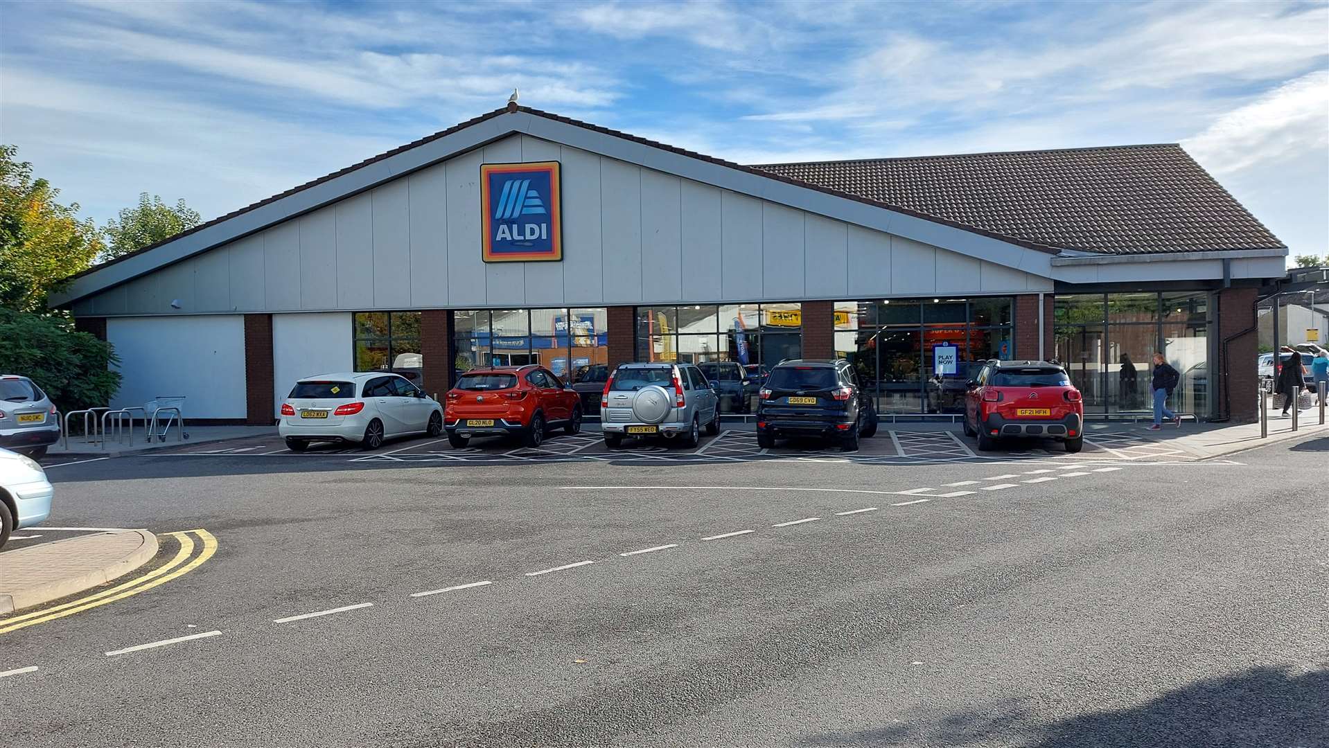 The Aldi supermarket in Cherry Tree Avenue, Dover