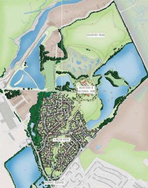 Map of Faversham Lakes. Credit: JCN Design & Planning