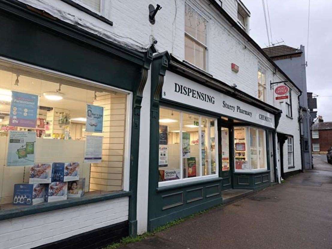 Sturry Post Office formerly traded from Paydens-run Sturry Pharmacy