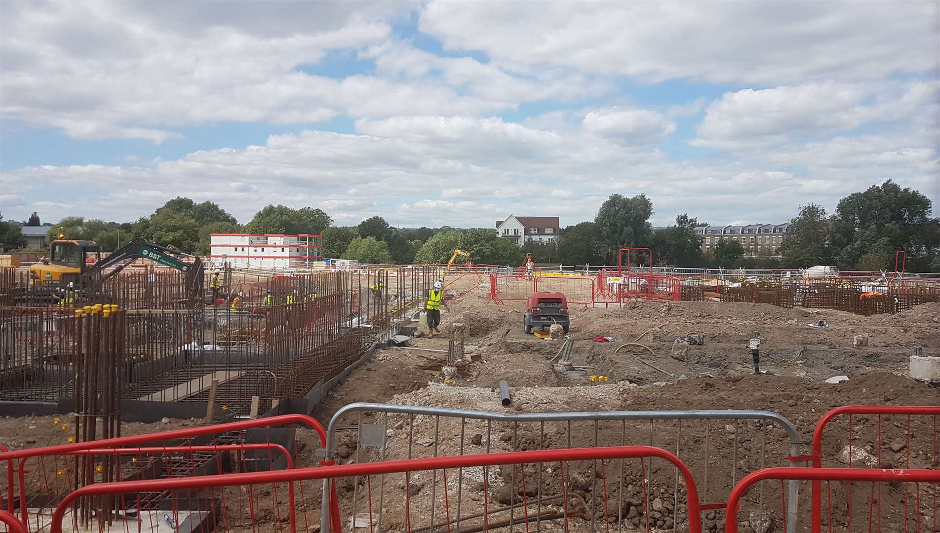 Piling work at the site is almost complete - passers-by will soon see structures begin to take shape